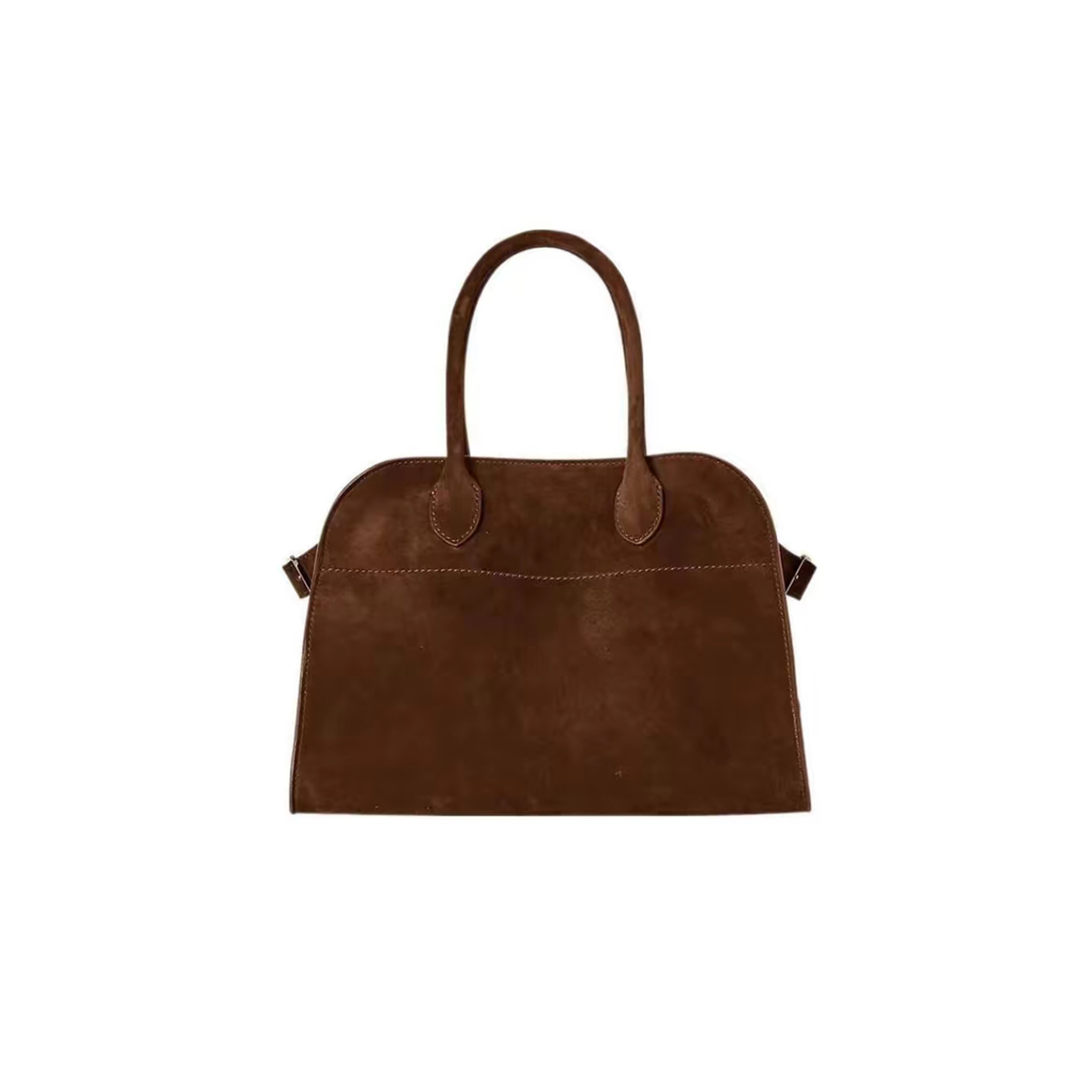 THE ROW SOFT MARGAUX10 SUEDE HANDBAG WOMEN W1190L25DSTPD (25*19*18cm)